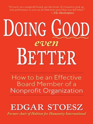 cover image of Doing Good Even Better